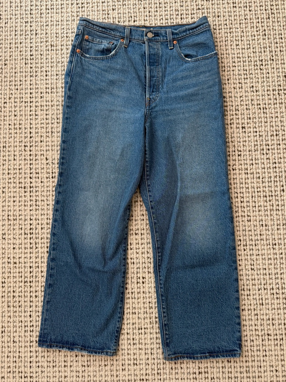 Levi’s Blue Straight-Leg Cropped Jeans